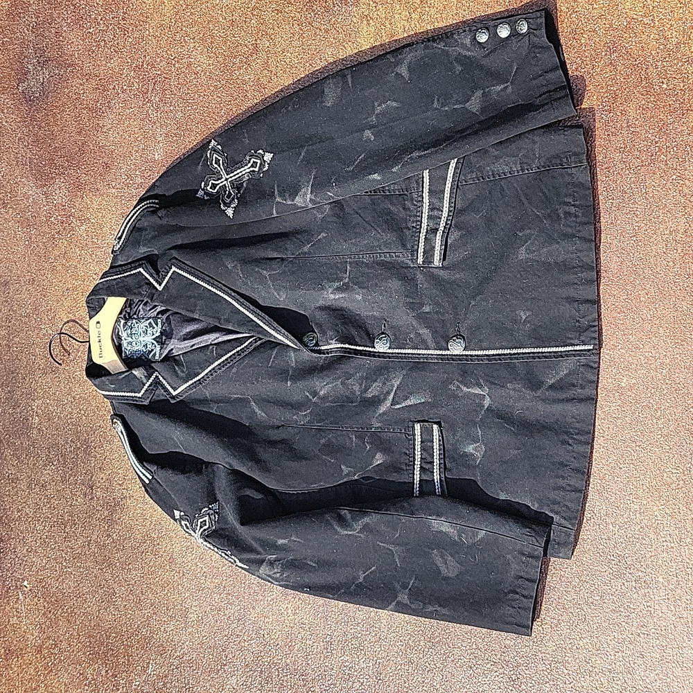 Buckle Roar Enough Excuses Black Jacket sz XL